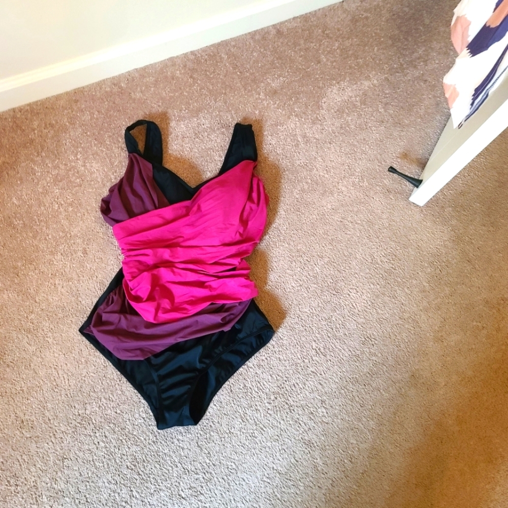 Swimsuits for All Shaping One Piece Swimsuit Size 14